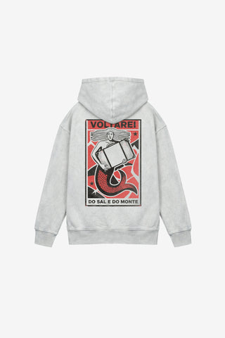 Hoodie Gris Lavado Voltarei Hard GZ